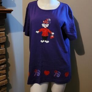 Original TY wear L red hat and cat shirt